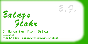 balazs flohr business card